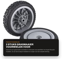 Dailygoods- Grasmaaier Voorwiel Vervangt OEM-onderdeel 107-3708 - 2 Stuks - Geschikt voor Super Recycler - Grootte 8X2 Inch - Hoogwaardige Kwaliteit - Grasmaaierwiel — thumbnail 5