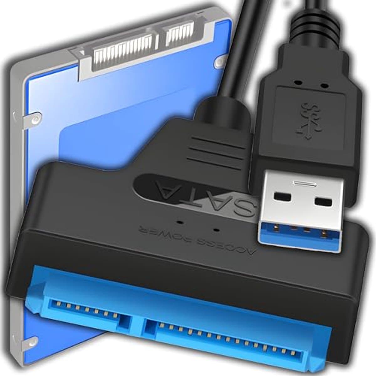 SATA naar USB Adapter - Externe Harde Schijf Kabel - Opslag Uitbreiden - Plug and Play - 2.5 inch - Zwart — afbeelding 1