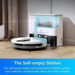 Innovastore Robotstofzuiger - Stofzuiger - Dweilfunctie - met Leegstation - 3000PA zuigkracht - 31.5x31.5x9.9cm -Wit — thumbnail 3