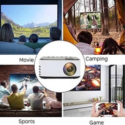 aladdien - Projector - Mini - HD 1080P - Home Cinema - Portable - Outdoor - Wifi - LED Lights - Adapter - Smartphone Tablet Laptop TV Stick - Zwart ... — thumbnail 3