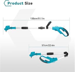 Elektrische Grasmaaier - Snoerloze Trimmer - Tuinonderhoud - Borstelloze Motor - 9 Inch Maaibreedte - One Color — thumbnail 4