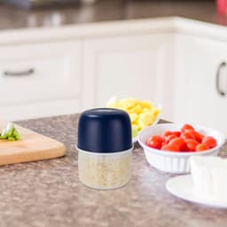 Elektrische Keukenmachine - Mini Chopper - Snel Ingrediënten Snijden - Automatische Multifunctionele - 9.6 x 9.5 x 9.6 cm - Donkerblauw — thumbnail 4