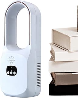Bladeless Ventilator - Circulator - Comfort Verhogend - 120 Graden Oscillatie - 38x13x38 cm - Wit — thumbnail 1