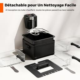Elektrische Friteuse - Vetvrije Frituurpan - Lekker Frituren - Grote Capaciteit - 5 Liter - Zwart — thumbnail 2