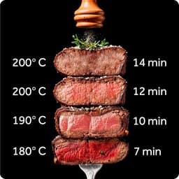 Heteluchtfriteuse - Dubbele Kamer - Gezond Koken - Twee Kijkvensters - 102 Liter - Zwart — thumbnail 2