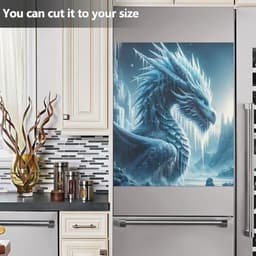 Icy Dragon 23 "x 26" Magnetische Afwasmachine Cover voor Front Keuken Decoratie — thumbnail 4