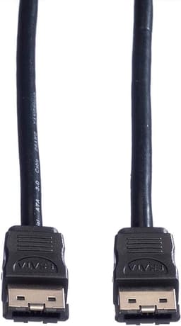 Externe Harde Schijf Kabel - eSATA Kabel - Externe Schijven Koppelen - Overdracht tot 6 Gbit/s - 1 meter - Zwart — thumbnail 2