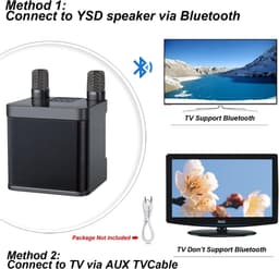 Karaoke set voor volwassenen met draagbare Karaoke Machine 2 draadloze microfoon Bluetooth PA-systeem - USB TF AUX - Home Party Ourdoor Kerstcadeaus karaoke set voor volwassenen — thumbnail 5
