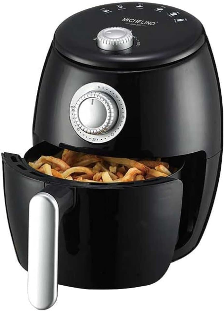 Heteluchtfriteuse - Airfryer Keukenapparaat - Vetarm Frituren - Traploze Temperatuurregeling - 2 Liter Inhoud - Zwart — afbeelding 1