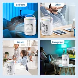 Aircooler - Ventilator - Mini airco– Koelventilator met airco-effect | Luchtkoeler met 3 ventilatorsnelheden voor kamer, buiten en thuis — thumbnail 5