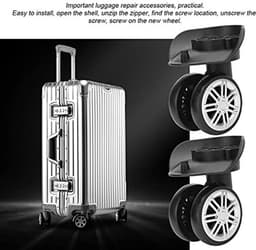 Bediffer 1Pair Outdoor Dubbele Rij Grote Wiel Disselbox Code Koffer Accessoire voor Reizen — thumbnail 4