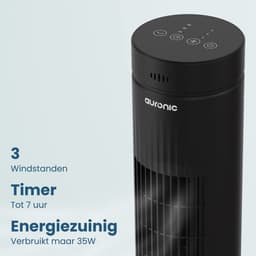Auronic Torenventilator - Met Afstandsbediening en Timer - Ventilator - 60° Oscillatie - 76 cm - Zwart — thumbnail 4