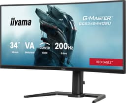 iiyama G-Master GCB3484WQSU-B2 Red Eagle - 34 inch - WQHD - VA - 200Hz - Verstelbaar - Curved - Dual mode (400Hz) — thumbnail 5
