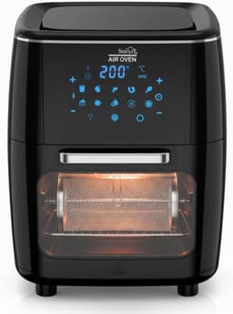 Heteluchtfriteuse - Airfryer Oven - Gezond Koken - 10 Programma's - 12 Liter Capaciteit - Zwart — thumbnail 1