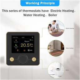 Digitale Thermostaat - Slimme Vloerverwarming - Comfort Verhogend - App Afstandsbediening - 16A Electric Heating - Wit — thumbnail 4