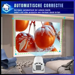 YOR® Draagbare beamer - Beamer - Projector - Mini Beamer - Wit - 11cm x 19cm x 11cm; 610 g — thumbnail 4