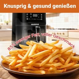 Heteluchtfriteuse XL - Airfryer met venster - Gezond koken - 8 programma's touchscreen - 65 liter - Zwart — thumbnail 4