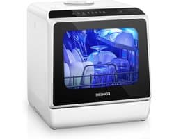 Compacte Vaatwasser - Mini Afwasser - Snel Schoon Maken - 5 Liter Tank - 3 Programma's - Wit