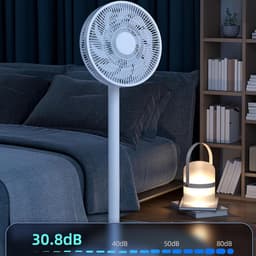 Staande Ventilator - Vloerventilator Stijlvol - Zomerse Koelte - Stil en Krachtig - Verstelbare Hoogte - Wit — thumbnail 5