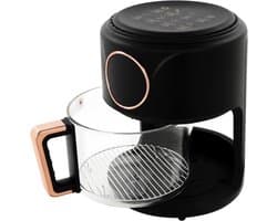 Heteluchtfriteuse - Airfryer - Gezond Koken - Zichtbare Glazen Mand - 42 Liter - Zwart