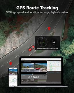 4K Dash Cam - Autocamera Voor en Achter - Veilige Ritten Registreren - Touchscreen Bediening - 3.18 Inch Scherm - Zwart — thumbnail 4