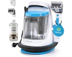 Tapijtreiniger - Bekledingreiniger - 18 kPa Zuigkracht - 550 W Waszuiger - 1,2 L Dubbele Tank - Voor Bank Auto Tapijt Matras - Blauw Wit