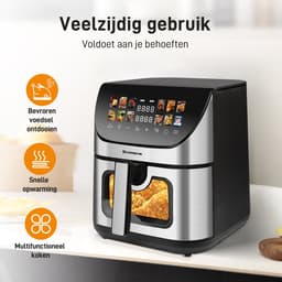Digitale Airfryer XXL 8L Sinaopus 8005A -1800W Heteluchtfriteuse - Kleurendisplay - 12 Voorgeprogrammeerde Functies - Slimme Tijd & Temperatuurregeling - Capaciteit voor 5 Personen — thumbnail 2