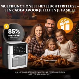Sinaopus XXL Airfryer & Mini Oven in één – 12L Extra Grote Capaciteit – Inclusief 4 Accessoires – 12 Voorgeprogrammeerde Functies – LED Display – Makkelijk te Reinigen — thumbnail 2