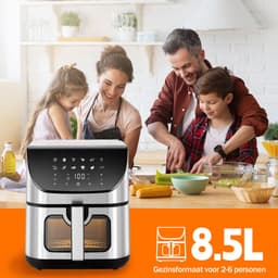 Digitale Airfryer XXL Hetelucht friteuse Sinaopus 8001-8.5L Grote Capaciteit voor 5 Personen-Snelle Opwarming-12 Voorgeprogrammeerde Functies-eenvoudig te reinigen-LED display — thumbnail 2