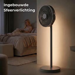 Evolar Smart Ventilator Staand - 30W - Incl. Accu - Statiefventilator - Ambient Light - WiFi - App & Afstandsbediening - EVO-SF30GW — thumbnail 4