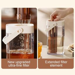 Cold Brew Maker, Een Liter IJsthee Kan Koffie Brouwer, Stevige Pot Met Deksel En Handvat Voor Verschillende Drankjes - 1 L — thumbnail 5