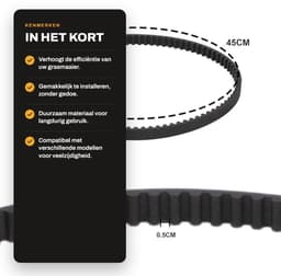 Dailygoods- Aandrijfriem 6,1 meter - Compatibel met Art.8846/8847/8848 - Nylon - 1,6 mm doorsnede - 6 x reservedraadspoel - Grijs - Grasmaaier — thumbnail 2