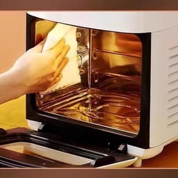Small Airfryer Compact Airfryer Oven 30 minutes timer and adjustable temperature control for healthy oil-free cooking 1500W White Black.(Black) (Black 8L) Stabilize — thumbnail 2