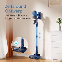 Bollit Steelstofzuiger Draadloos - 575W Turbo - Kruimeldief - 5 Opzetstukken - Stofzuiger 42kPa zuigkracht - Opvouwbare Steel - Zonder zak op accu — thumbnail 3