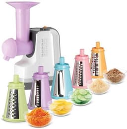 Keukenmachine - Snijmachine Rasper - Groente Fruit Snijden - 5 Interne Accessoires - 150 Watt - Wit — thumbnail 4