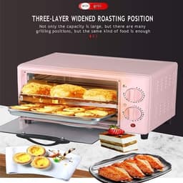 Mini Oven - Heteluchtoven Airfryer - Aanrecht Koken - Multifunctioneel Apparaat - 12 Liter - Roze — thumbnail 3