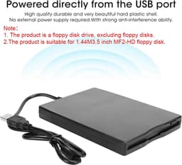 Externe Floppy Drive - 3.5 Inch Lezer - Data Overzetten - Ultra Dun Licht - 3.5 inch - Zwart — thumbnail 5