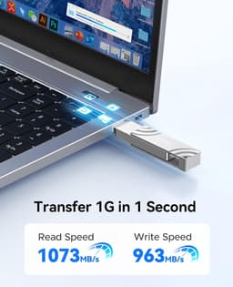 Externe SSD - Draagbare Opslag - Bestanden Overzetten - Hoge Leessnelheid - 512 GB - Grijs — thumbnail 3