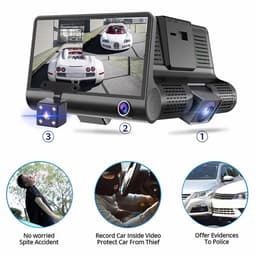 Dailygoods - Dailygoody Dash Cam 1080P Groothoek 4 Inch Nachtzicht Bewegingsdetectie Auto Recorder Voor en Achter — thumbnail 3