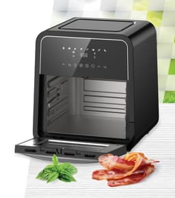 Heinner Heteluchtfriteuse – 2000W – 12L Capaciteit – Ovenfunctie – Digitaal Touchdisplay – Timer 60 min – Dehydrateren 24u – 8 Programma’s – Rotisserie – Zwart — thumbnail 4