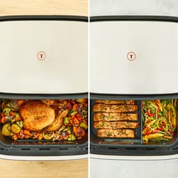 Tefal Dual Easy Fry Flex EY9228 - Dubbele Airfryer 9L - FlexCook - 1 of 2 Kookzones - 7 Programma's - Zwart - Voor 8 Personen — thumbnail 5