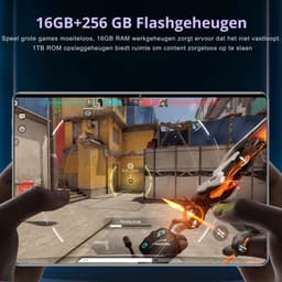 2025 5G Nieuwe 10,36 Inch Tablet Android met 12GB RAM, 256GB ROM, Android 12000mAh Batterij, 16MP + 32MP Camera, 10-Core, Dual Sim Netwerk, Bluetooth - blauw — thumbnail 5