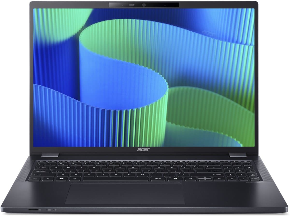 "Acer TravelMate P4 16 TMP416-53-TCO-720J Intel Core Ultra 7 155U Laptop 40,6 cm (16"") WUXGA 32 GB DDR5-SDRAM 512 GB SSD Wi-Fi 6E (802.11ax) Windows 11 Pro Blauw" — afbeelding 1