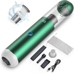 Draadloze Handstofzuiger 17000 Pa - 3-in-1 Autostofzuiger met Ventilator en Licht, Oplaadbaar en Draagbaar voor Auto, Huis en Toetsenbord — thumbnail 1