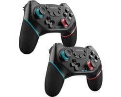 Arkaia Draadloze Controller - Geschikt voor Nintendo Switch & Switch 2 - Nintendo Switch Accessoires - 2 STUKS