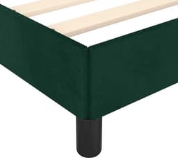 Bedframe zonder matras 140x190 cm fluweel donkergroen met verstelbaar hoofdeinde stevige poten multiplex lattenbodem voor slaapkamer woonkamer comfortabele ondersteuning — thumbnail 2