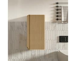 MODFU - Badkamer Wandkast - Wandmontage - Push-To-Open - Eiken - MDF
