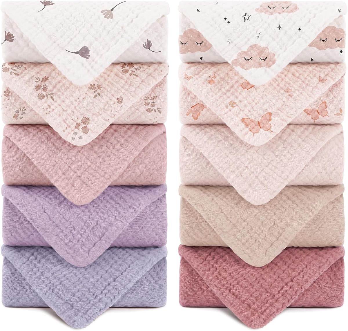 Waschlappen en spuugdoekjes, 10 stuks, 25x25 cm — afbeelding 1
