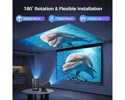 Mini Beamer Native 1080P - 260 ANSI Lumen - LCD - Draagbaar - Thuisbioscoop - Projector