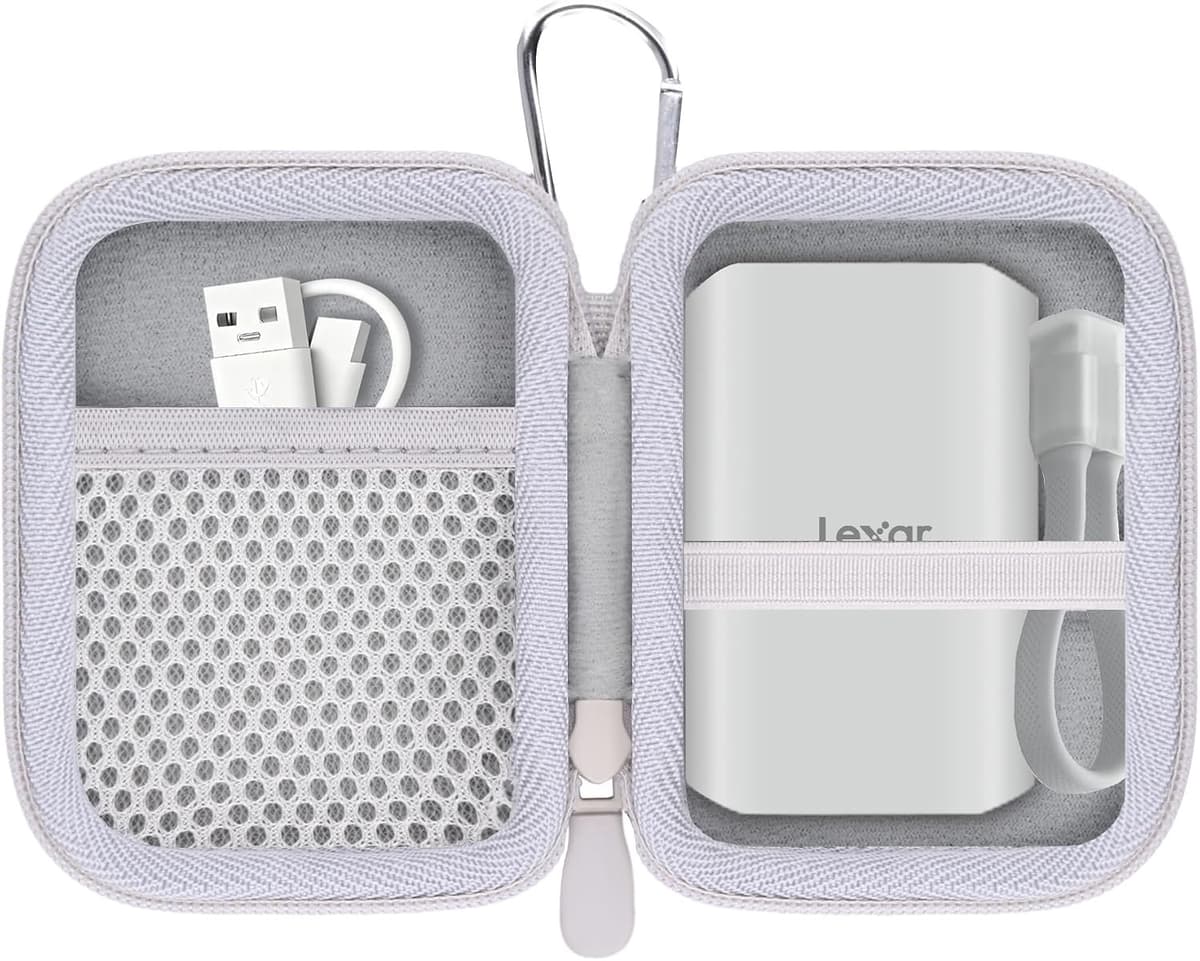 Khanka Case for Lexar TouchLock ES5 ES4 SL500 SL500M 1TB/2TB/4TB External SSD, Storage Case for Lexar - ShopVlot — afbeelding 1